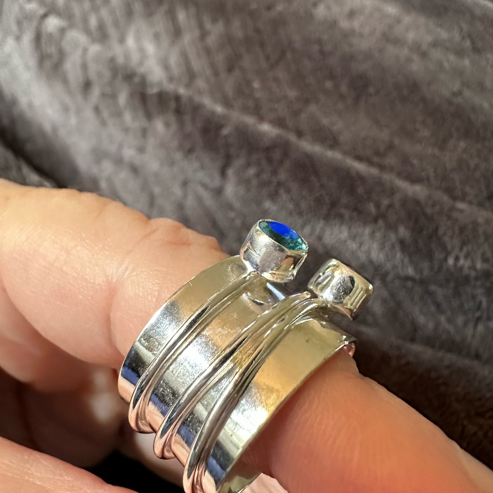 Sterling silver & gemstone ring - Picture 8 of 14